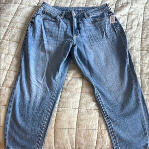 Old Navy Blue Curvy Straight Leg Jeans